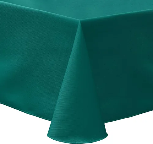 Vista 17 de ULTIMATE TEXTILE Mantel ovalado de sarga de polialgodón (72.0 x 118.1 in), color blanco