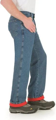 Vista 3 de Jean térmico estilo bosque de Wrangler para hombres resistente.