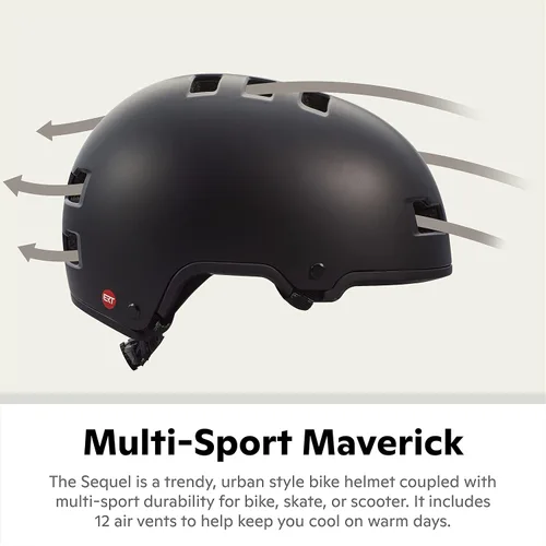 Vista 4 de Schwinn Sequel ERT - Casco de bicicleta para adultos, jóvenes, hombres y mujeres de 8 años en adelante, puede adaptarse a una circunferencia