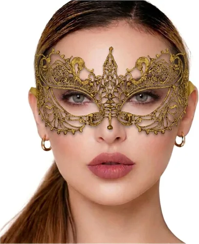 Vista 81 de Masquerade Mask For Women Lace Masquerade Mask for Masquerade Party, Proms, Venetian Party, Mardi Gras, Halloween & Cosplay Ana Bg Pluma de Pavo Real