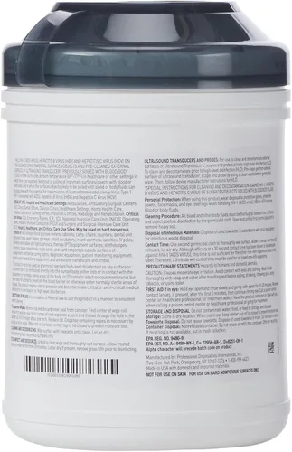Vista 3 de Sani-Cloth AF3 Toallitas desinfectantes desechables sin alcohol - 160 toallitas