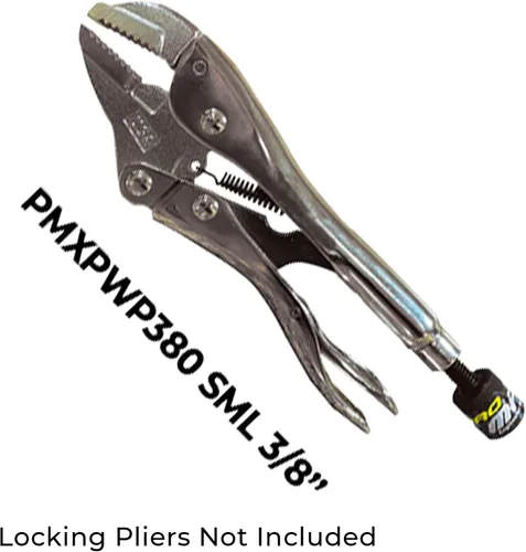 Vista 3 de PRO MAXX PlierPull - Alicates de bloqueo de 3/8 pulgadas, adaptador roscado que conecta tu agarre de tornillo de banco a martillo deslizante de 11