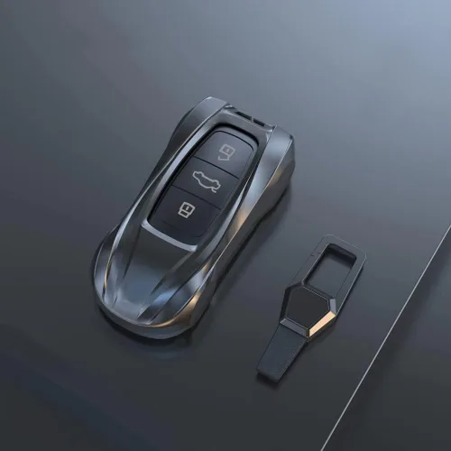 Vista 3 de Supercar Style - Funda de metal para llave remota sin llave para Audi A6 A7 A8 Q8 SQ8 E-Tron S6 S7 RS6 Q7