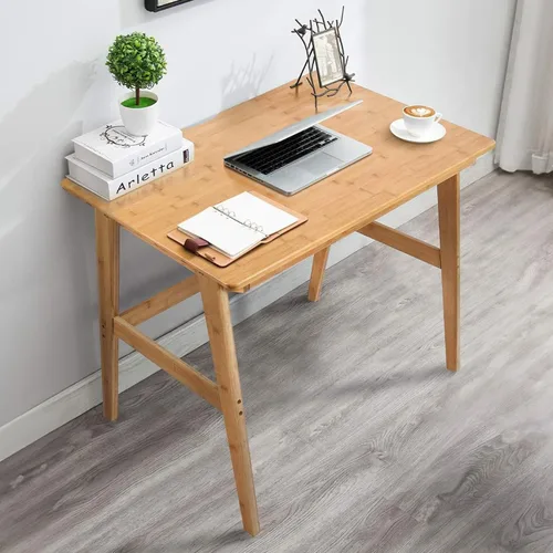 Vista 11 de Nnewvante Escritorio pequeño para computadora de 31.5 pulgadas con cajón, color negro