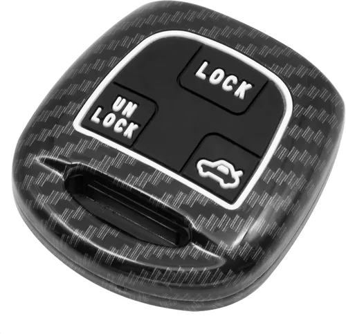 Vista 6 de Funda inteligente para llavero compatible con Toyota Land Cruiser FJ Cruiser Lexus Es300 Ls430 Lx470 Rx300 Rx330 Rx350 Rx400h, color negro, fibra