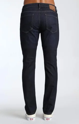 Vista 7 de Mavi Jeans Mens Zach ascenso Regular pierna recta en azul negro Williamsburg