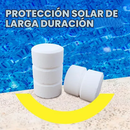 Vista 3 de PROFELIZ Tabletas estabilizadas de cloro de 1 pulgada para piscinas, jacuzzis y spa, mata bacterias y detiene las algas, disolución lenta, perfectas
