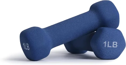 Vista 18 de Portzon Mancuernas de neopreno con agarre antideslizante para ejercicio de entrenamiento corporal total y tonificación muscular, compatible con 2