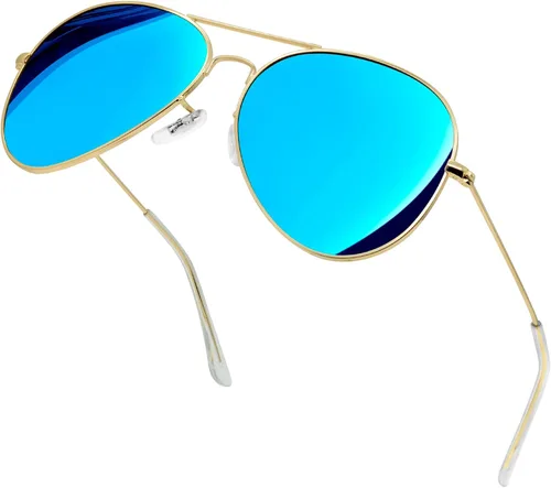 Vista 10 de KANASTAL Aviator Sunglasses Men Women Military Polarized Sunglasses UV400 Negro/Negro