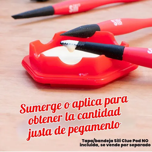 Vista 5 de Sili Kit de cepillo de pegamento con micro cepillos aplicadores de pegamento de madera para carpintería
