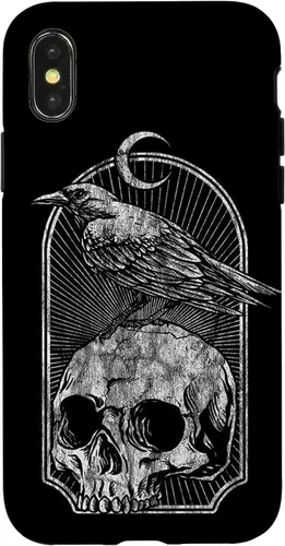 Vista 5 de Funda para iPhone 16 Skull Bull Horn Goth Gothic Ocult Emo Skeleton Ghost Case