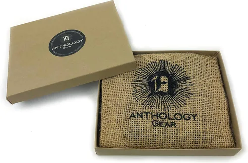 Vista 2 de Anthology Gear Cartera de cuero de grano completo con soporte para púas de guitarra