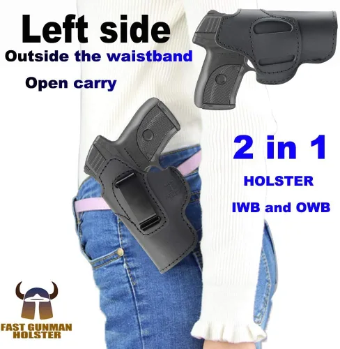 Vista 4 de Cartuchera IWB para uso oculto en la cintura. Compatible con: Ruger EC9 EC9S / LC9 LC9S / LC380 / SR22/SR9C SR40C MAX 9/Security 9 Compact
