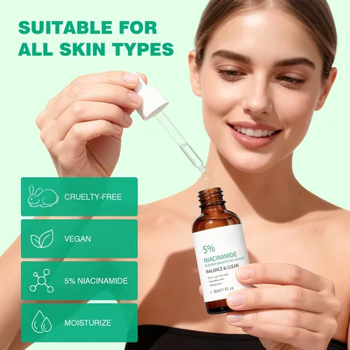 Vista 6 de Suero de niacinamida para la cara, hidrata el suero facial del cuidado de la piel para todo el tipo de piel 1.0 fl oz