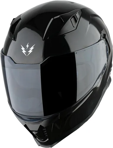 Vista 2 de 1Storm Casco integral de motocicleta para adultos, hombres y mujeres, casco de carreras de bicicleta de calle, aprobado por DOT, con un escudo extra
