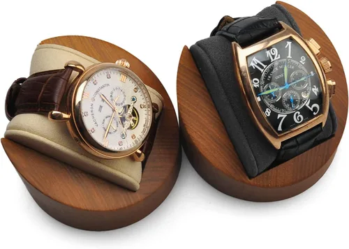 Vista 6 de Exhibición de reloj único de madera maciza Exhibición de reloj de joyería Soporte de exhibición