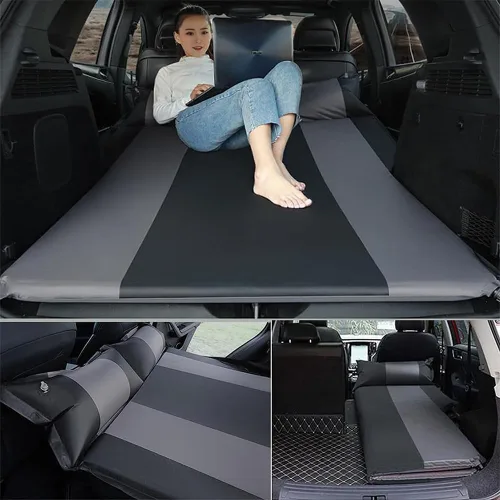 Vista 2 de Colchón inflable de coche para Smart 1990-2015 2016 2017 2018 2019 2020 2021 2022 2023 Almohadilla de dormir autoinflable Cojín de cama de aire Verde