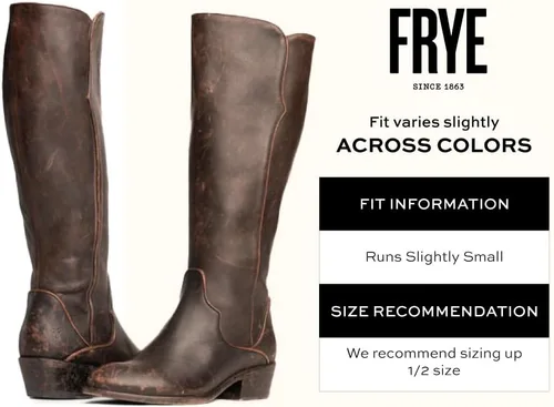 Vista 16 de Frye Carson - Botas altas para mujer hechas de cuero anticuado con ribetes de estilo occidental, cierre de cremallera interior y tacón bajo, altura