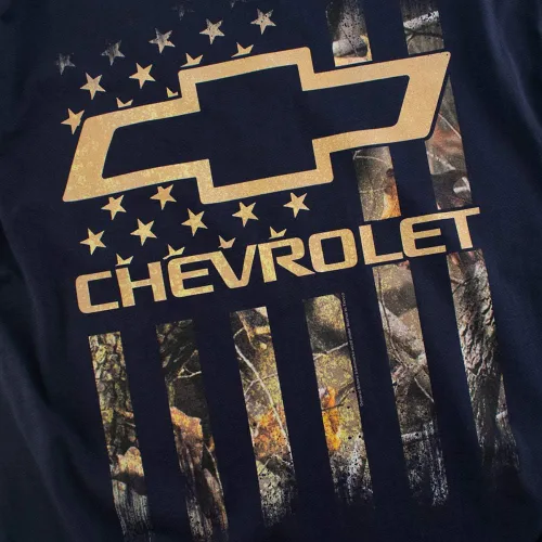 Vista 5 de Popfunk Chevy Camo Flag T-Shirt & Stickers