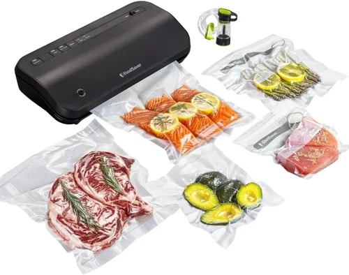 Vista 2 de FoodSaver Kit de inicio del sistema de sellado al vacío Preserve con bolsas y rollos