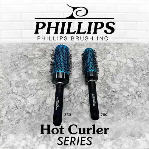 Vista 5 de Phillips Brush Hot Curler 750 Cepillo redondo térmico – Cepillo de barril ventilado de 2.25 pulgadas de diámetro para crear rizos duraderos