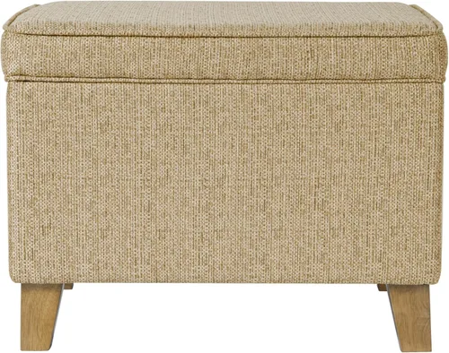 Vista 19 de Homepop Decoración para el hogar K7646-A862 Otomana de almacenamiento rectangular moderna tapizada Otomana con tapa con bisagras