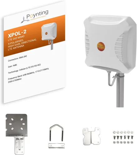 Vista 8 de Poynting Antena celular direccional XPOL-2-5G (sin T-Mobile) MIMO 2X2 4G/LTE 5G 698-3800 MHz 11dBi Cable de 32.8 ft Conector SMA