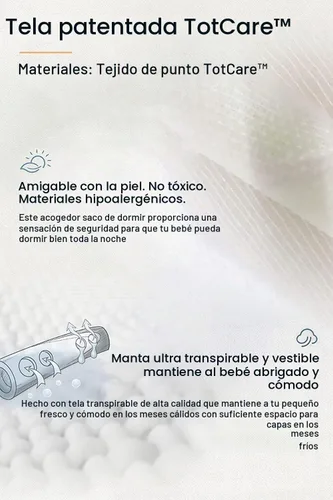 Vista 4 de TotAha Toddler Sleep Sack 2T-4T 0.5 TOG Wearable Blanket Sleeping Bag Brotes