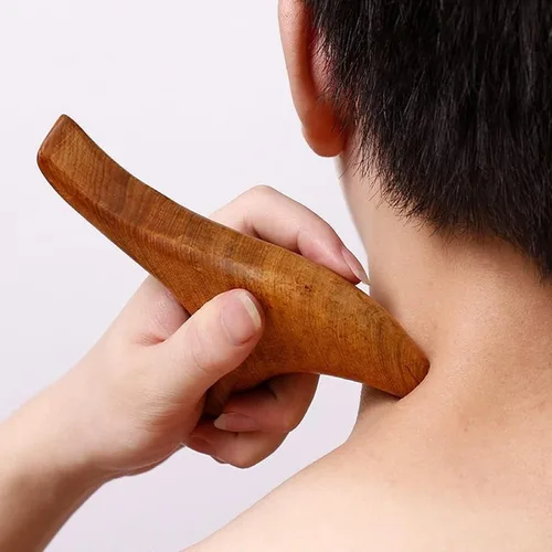 Vista 2 de Broman Herramientas de reflexología, herramientas de masaje de terapia de madera, ampliamente utilizadas como masajeador de pies para cabeza