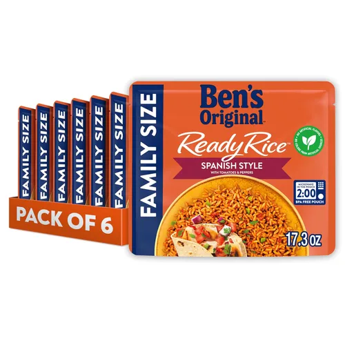 Vista 13 de BEN'S ORIGINAL READY RICE - Arroz basmati, tamaño familiar, bolsa de 17.3 onzas (paquete de 6)