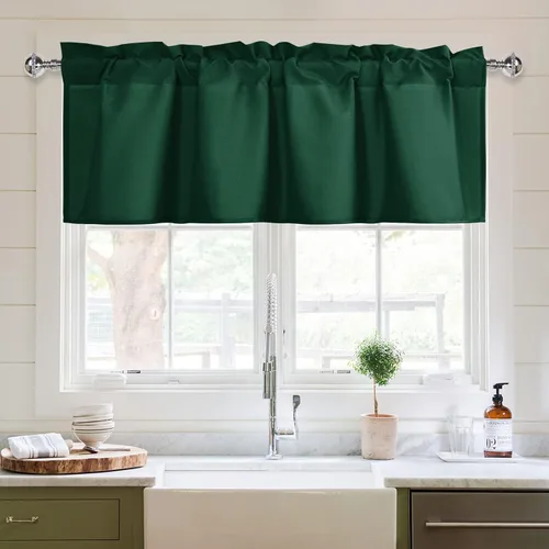 Vista 31 de XWZO Cortinas de cenefas de cocina para ventanas, sala de estar, dormitorio, baño, cubiertas superiores, estilo granja rústico, comedor, aislamiento