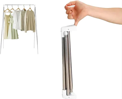 Vista 10 de Ligtchser Perchero Portátil de Viaje, Perchero Plegable de Ropa para Baile, Viajes, Camping, Secado, RV, Interior, Exterior. Un Mini Perchero