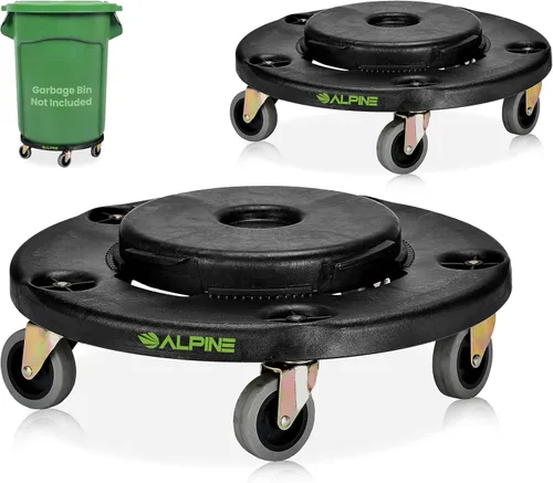 Vista 10 de Alpine Rolling Brute Carrito para Bote de Basura - Carrito para Bote de Basura con Ruedas/Base Rodante para Bote de Basura para Botes de Basura