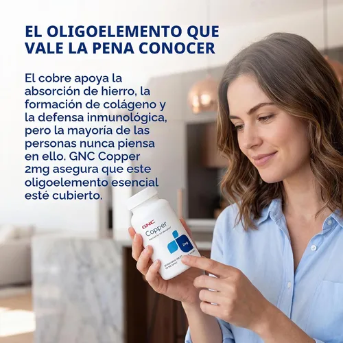 Vista 7 de GNC Cobre 2 mg, importante para la absorción de hierro, 100