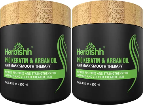 Vista 14 de Herbishh Mascarilla de argán para el cabello, acondicionador e hidratación
