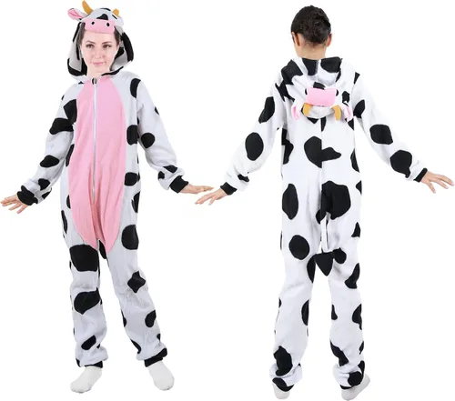 Vista 2 de Unisex Adult Onesie Animal Pajamas for Halloween Cosplay Women Girl Men Boy Sleepwear Homewear