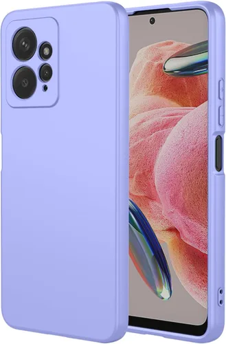 Vista 9 de Funda para Xiaomi Redmi Note 12 4G, funda de silicona líquida, forro de microfibra antiarañazos suave a prueba de golpes compatible con Xiaomi Redmi