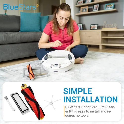 Vista 6 de BlueStars Piezas de repuesto compatibles con Roborock S6 Pure S6 E4 S4 S4 Max S5 S5 Max E2 E3 E5 E20 E25 E35 S50 S65 Xiaomi Mijia Robot Aspirador