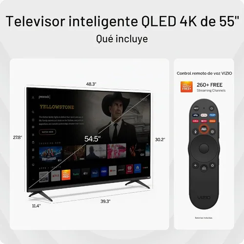 Vista 3 de VIZIO M55Q6L4 55 pulgadas; Clase Quantum 4K QLED HDR Smart TV