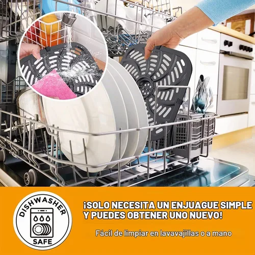 Vista 5 de Sartén para freidora de aire Chefman 8 cuartos TurboFry 8 cuartos de galón 4 en 1 freidora de aire RJ38-SQSS-8T, accesorios para freidora de aire