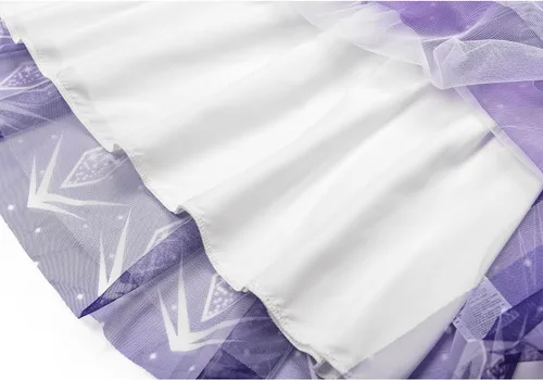 Vista 9 de Princess Dress for Girls Purple Princess Dress Up Clothes with Accessories Halloween Snow Queen Party Cosplay
