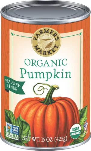 Vista 11 de Farmer's Market Foods Puré de calabaza orgánico enlatado, 15 onzas (paquete de 12)