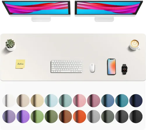 Vista 195 de Aothia - Protector de escritorio de cuero sintético grande, base antideslizante para mouse y superficie para escribir, impermeable, fácil de Agua