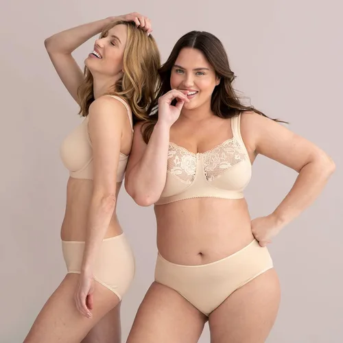 Vista 6 de Miss Mary of Sweden Sujetador de algodón cómodo inalámbrico con soporte de Beige