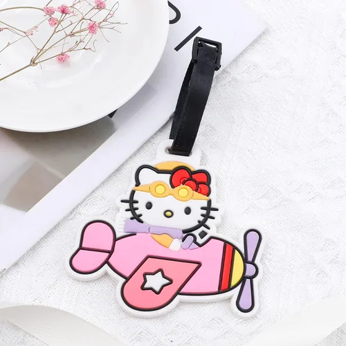 Vista 3 de Etiqueta de equipaje de gatito y gato, etiqueta de equipaje para bolsa de viaje, etiquetas de identificación para maleta, etiquetas para maletas