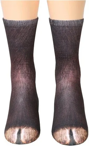 Vista 3 de xywlwoer Calcetines con diseño de pata de animal, divertidos regalos de Navidad para hombres, mujeres, adolescentes, niños, adultos, regalos de broma