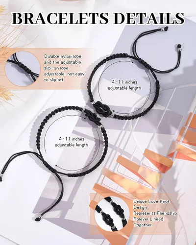 Vista 5 de Pulsera Papá Hija/Madre Hijo/Madre Hija/Abuela Nieta/Hermano Hermana Pulsera Promesa Meñique Juego Relación Amistad Pulseras Regalos de Navidad