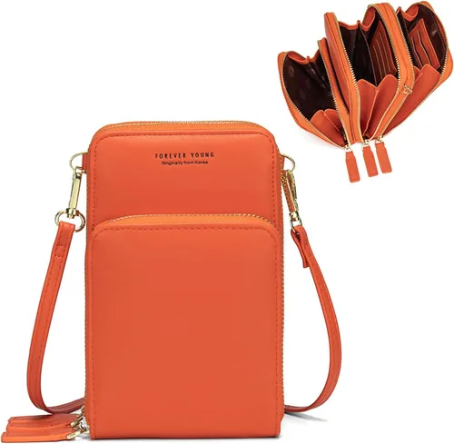 Vista 12 de Myfriday - Bolso pequeño de piel para mujer con correa de guitarra, bolso cruzado mini y bolso de hombro con 2 ranuras para tarjetas A-Negro