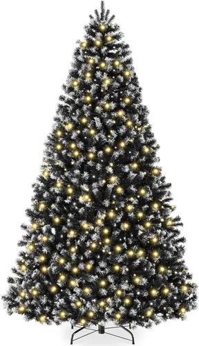 Vista 16 de Best Choice Products Árbol de Navidad de abeto azul preiluminado, decoración artificial con bisagras completas, 100 luces incandescentes blancas
