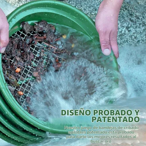 Vista 7 de SE Bandeja Clasificadora Apilable para Prospección de Oro de 13.25 Pulgadas de Ancho - Bandeja de Tamizado con Malla de Acero Inoxidable de 1/2
